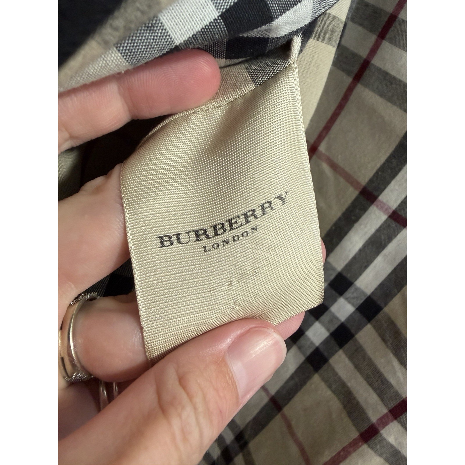 Vintage Burberrys Women's Trench Coat Black Check England Large Us Size 42-44 — image 3 of 8